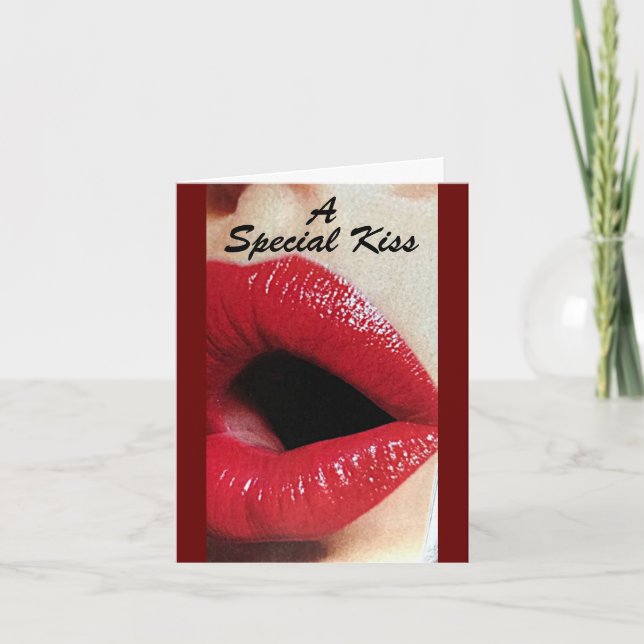 A **SPECIAL KISS** FOR MY FAVORITE VALENTINE CARD (Front)