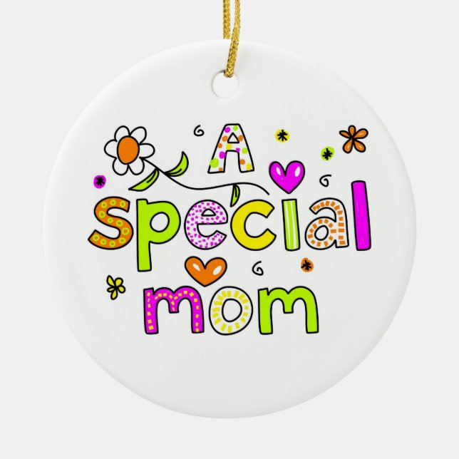 A Special Mom Ceramic Ornament (Front)