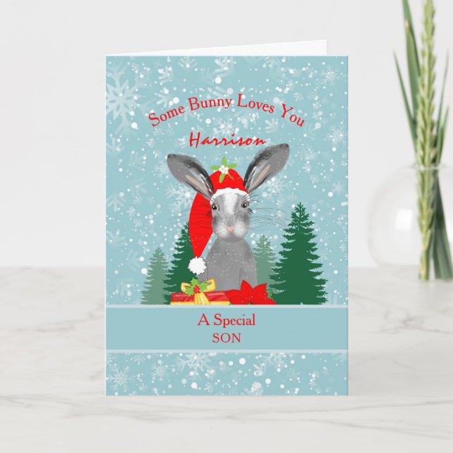 A Special Son Cute Christmas Holiday Card (Front)
