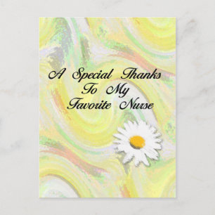 A Special Thanks To My Favourite Nurse Postcard