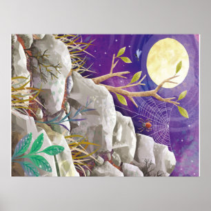 A Spider On The Mountain   Spider Lovers Gift Poster