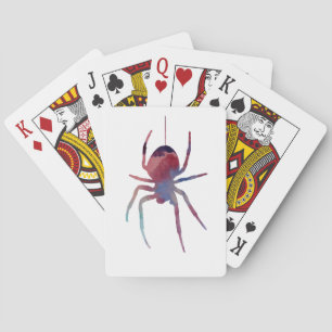 A spider playing cards