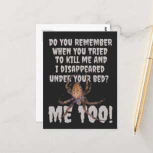 A Spider's Revenge Halloween Postcard