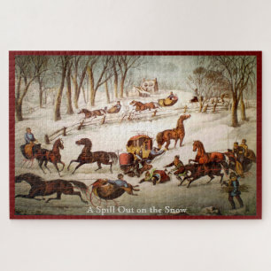 A Spill Out on the Snow Large Puzzle