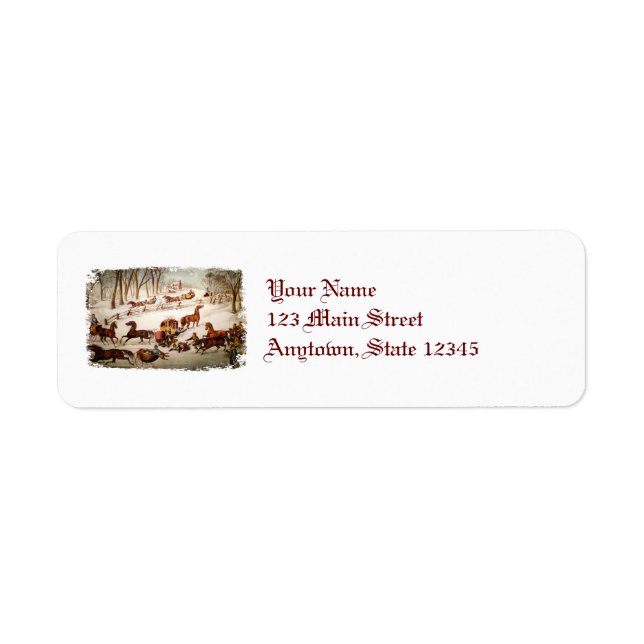 A Spill Out on the Snow Return Address Labels (Front)