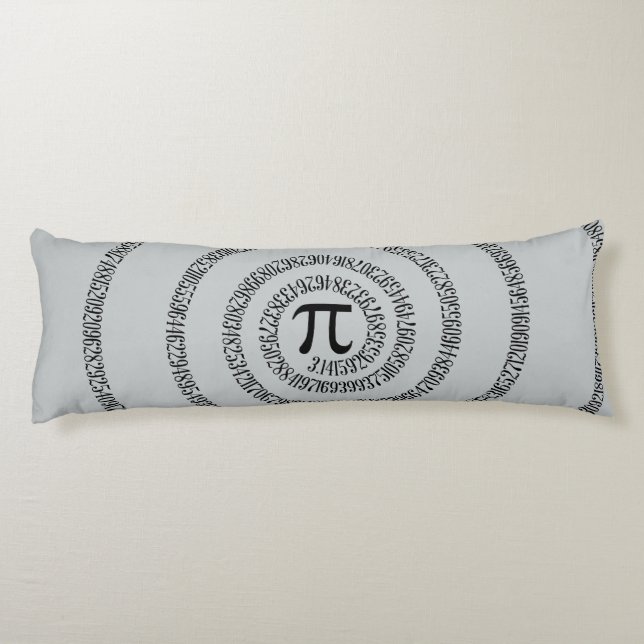 A sPIral for Pi Click Customize Change Grey Colour Body Pillow (Back)