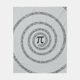 A sPIral for Pi Click Customize Change Grey Colour Fleece Blanket