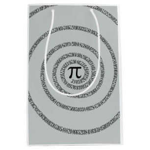 A sPIral for Pi Click Customize Change Grey Colour Medium Gift Bag