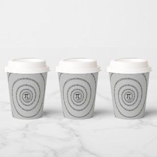 A sPIral for Pi Click Customize Change Grey Colour Paper Cups