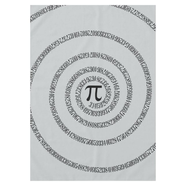 A sPIral for Pi Click Customize Change Grey Colour Tablecloth (Front)