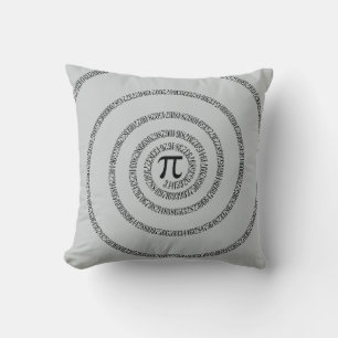 A sPIral for Pi Click Customize Change Grey Colour Throw Pillow