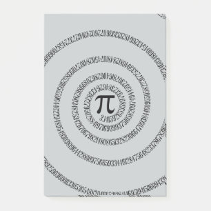 A sPIral for Pi Click Customize Change Grey Decor Post-it Notes