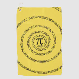 A Spiral of Pi Graphic on a Golf Towel