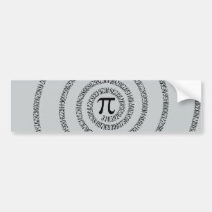 A sPIral on Pi Click Customize Change Grey Colour Bumper Sticker