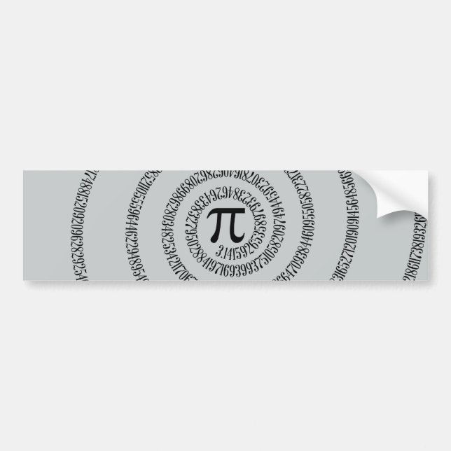 A sPIral on Pi Click Customize Change Grey Colour Bumper Sticker (Front)