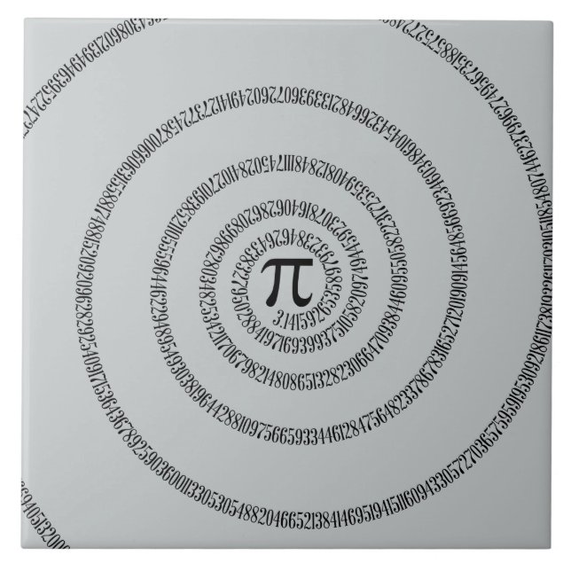 A sPIral on Pi Click Customize Change Grey Colour Tile (Front)