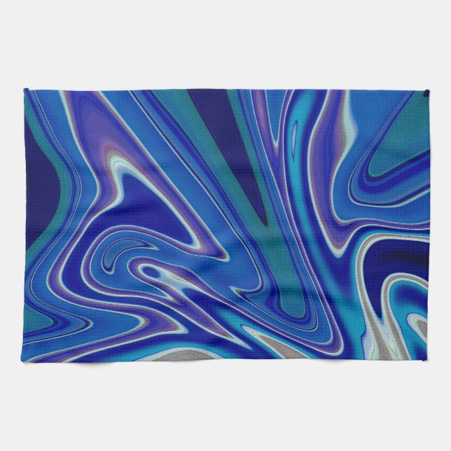 A Splash of Blue Kitchen Towel (Horizontal)