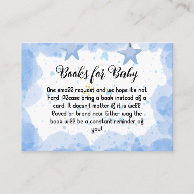 A Splash of Joy: Watercolor Baby Shower  Enclosure Card (Front)