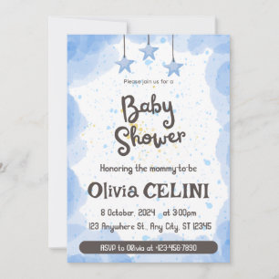 A Splash of Joy: Watercolor Baby Shower Invitation