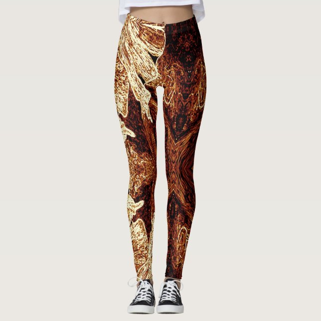 A Splash Of Orange Leggings (Front)