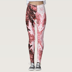 A Splash Of Red Leggings