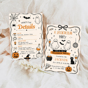A Spooktacular Party Halloween Ghost Invitation