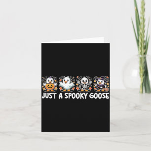 A Spooky Goose Cute Funny Halloween Silly Goose Card