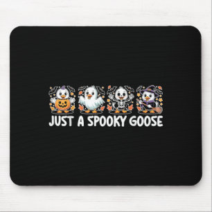 A Spooky Goose Cute Funny Halloween Silly Goose Mouse Pad