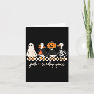 A Spooky Goose Halloween Silly Goose Funny Card