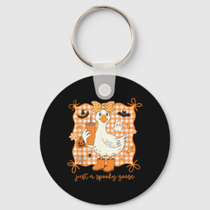 A Spooky Goose Halloween Silly Goose Funny Keychain
