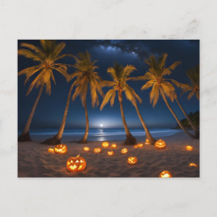 A Spooky Halloween Party at the Beach Holiday Postcard