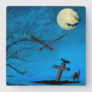 A Spooky Night Square Wall Clock