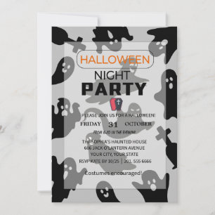 A Spooky Night with Ghosts – Halloween Invitation