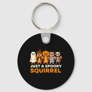 A Spooky Squirrel Halloween Costume Cartoon Design Keychain