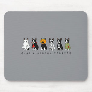A Spooky Terrier Boston Halloween Costume Dog Meme Mouse Pad