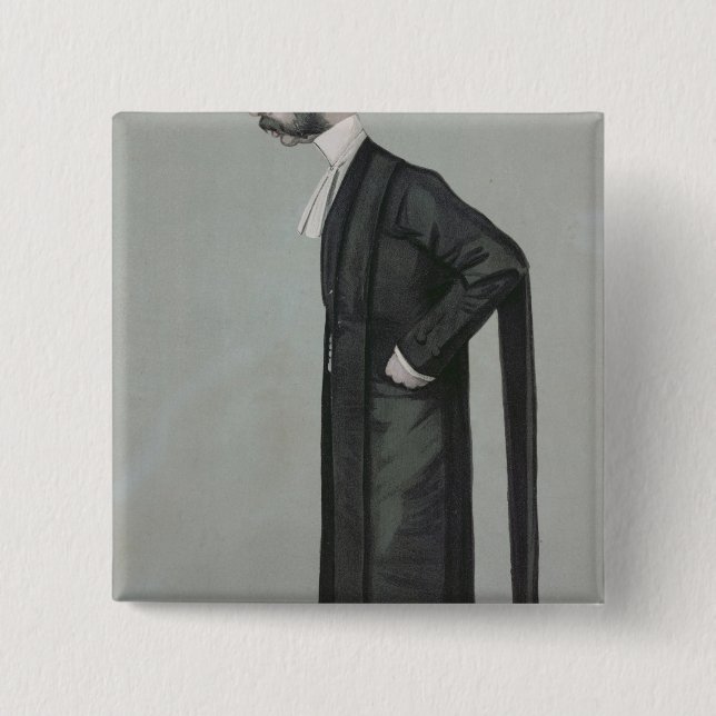 A Sporting Lawyer form Vanity Fair 2 Inch Square Button (Front)