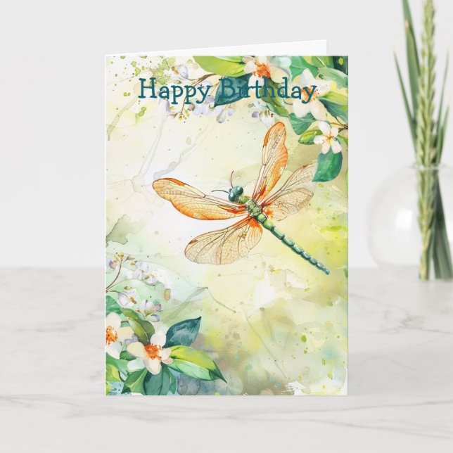 A Spring Dragonfly Card (Front)