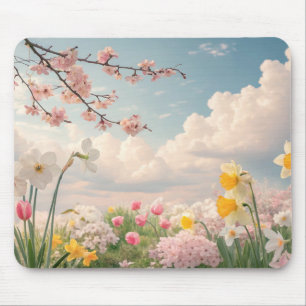 A Spring Floral Background Mouse Pad