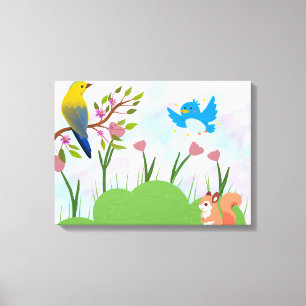 "A Springtime Serenade" Canvas Print