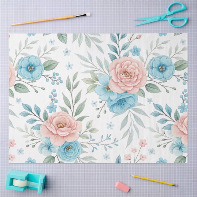 A Springy Floral Design #5 Tissue Paper (Craft)
