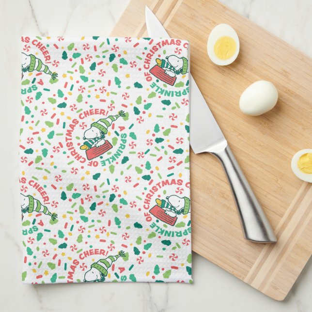 A Sprinkle of Christmas Cheer Pattern Kitchen Towel (Quarter Fold)