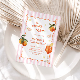 A Spritz Older Hand Drawn Birthday Invitation