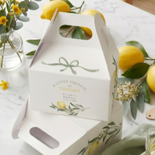 A Squeeze of Thanks Lemon Citrus Baby Shower Favor Box