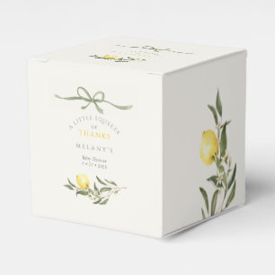 A Squeeze of Thanks Lemon Citrus Baby Shower Favor Box