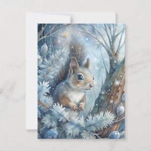 A Squirrel in Winter Postcard