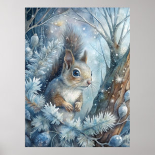 A Squirrel in Winter Poster