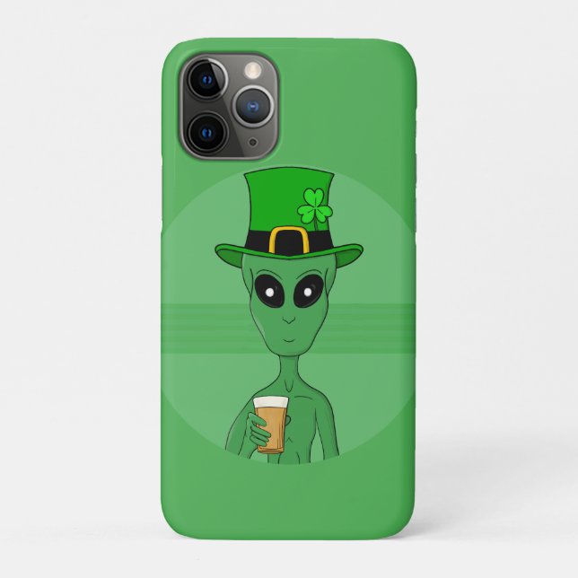A St. Patrick's Alien Case-Mate iPhone Case (Back)