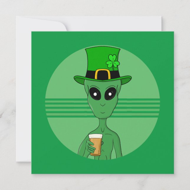 A St. Patrick's Alien Invitation (Front)