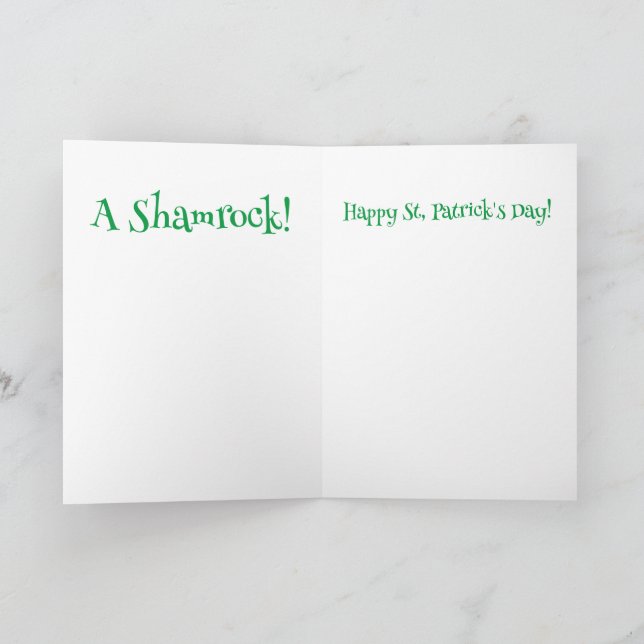 A St. Patrick's Day Robot  Greeting Card (Inside)