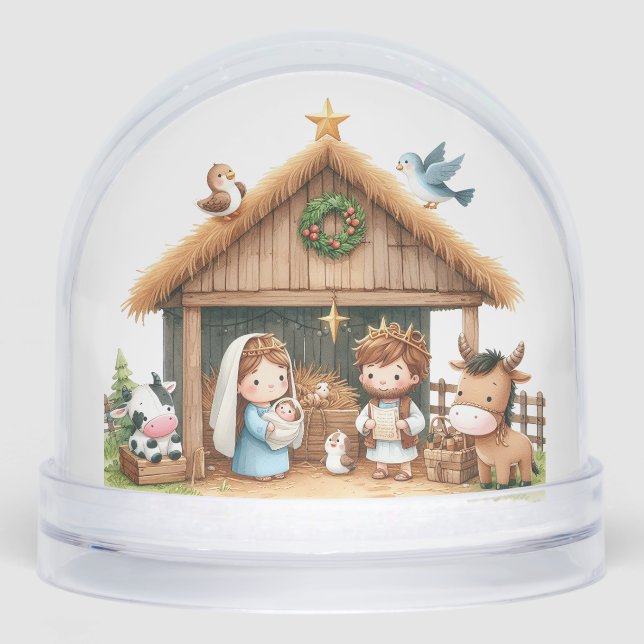 A Stable Full of Joy Snowglobe (Front)